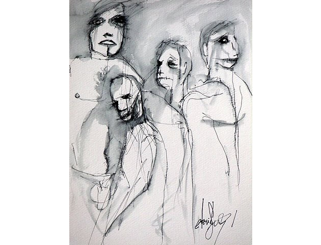 dripping figure drawings