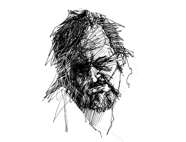 scribble portrait drawing