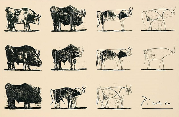 picasso bull drawings