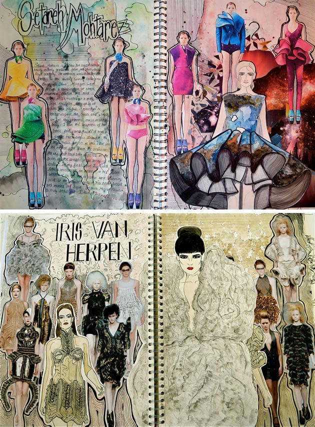 fashion design research pages