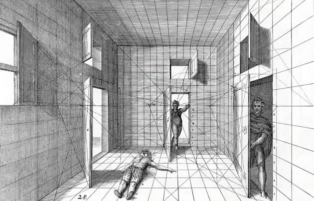 perspective drawing by Jans Vredeman de Vries