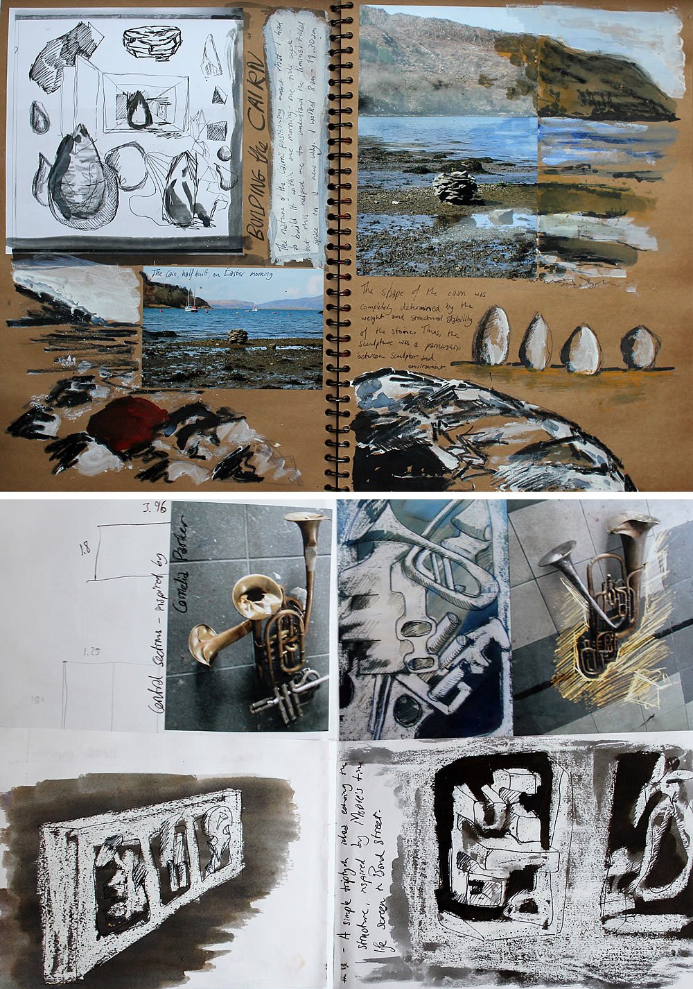 Sculpture sketchbook examples