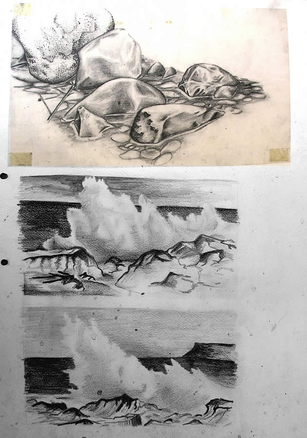 drawings of water - gcse art ideas