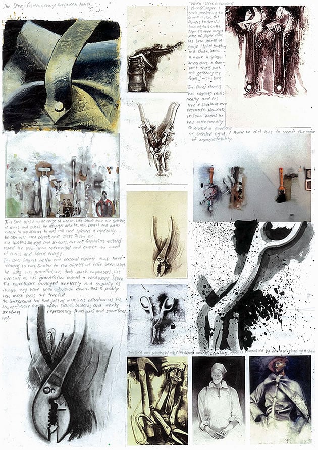 artist analysis of Jim Dine for GCSE Art