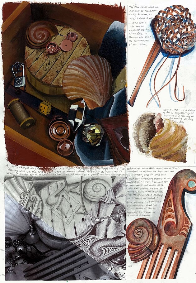 gcse art sketchbook based on a still life theme