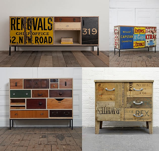 upcycled furniture - chest of drawers by Rupert Blanchard