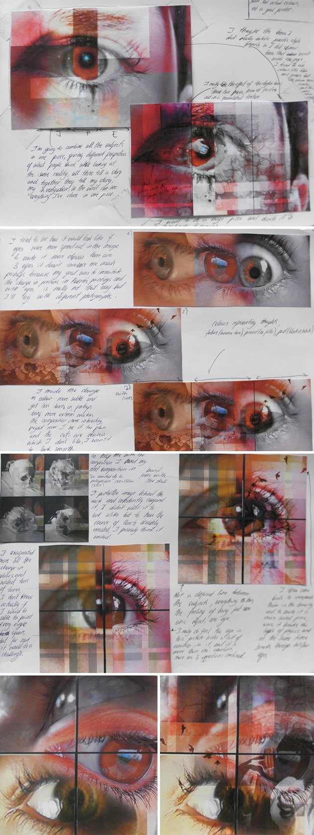painting eyes - composition exploration