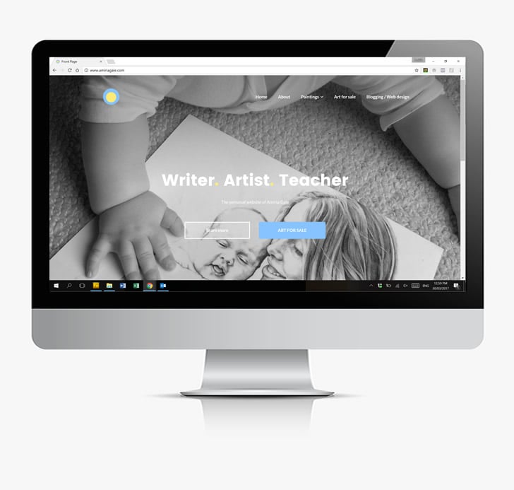 Artist website by Amiria Gale