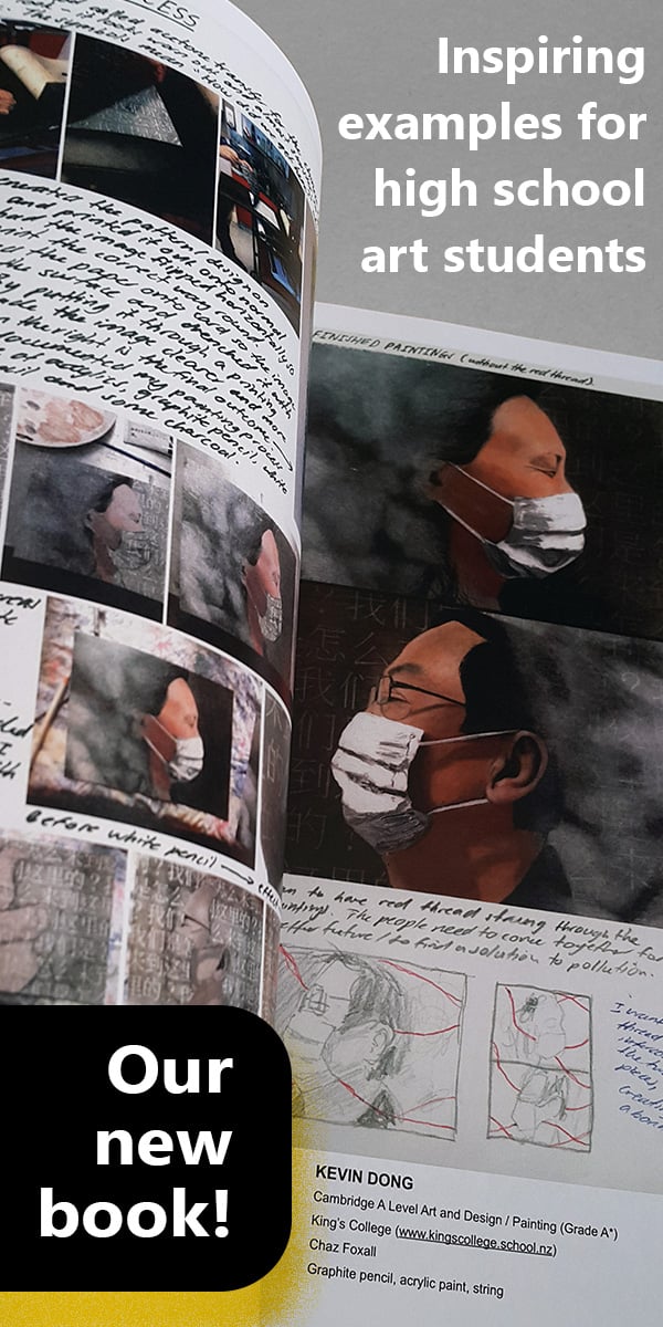 high school sketchbook masks